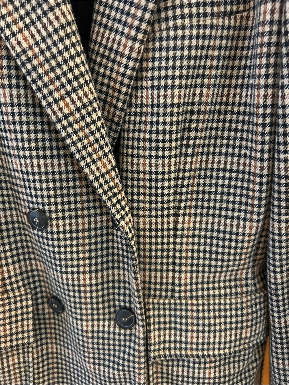 Black Tape_ Oversized Houndstooth Double-Breasted Blazer, Medium - Picture 2 of 9